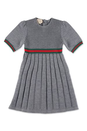 grey wool dress GUCCI KIDS | 787050XKD511127